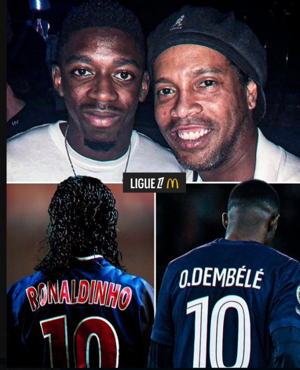 Hai người chiến thắng Quả cầu vàng? Pháp Ligue 1 Hình ảnh chính thức của Dembele và Ronaldo: Kế thừa số 10 của Paris